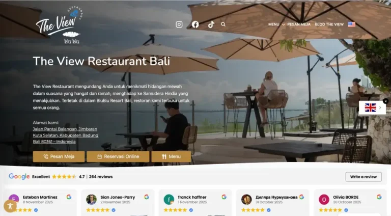 Client 2 The View restaurant Bali