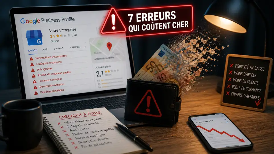 Google Business Profile : 7 erreurs qui coûtent cher