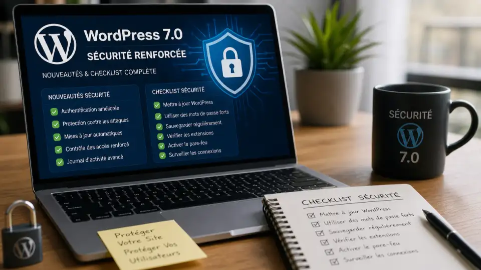 Sécurité WordPress 7.0 : nouveautés et checklist complète